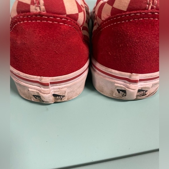 Vans Unisex Old Skool (Primary Check) Skate Shoe, men sz 6.5, women sz 8, red - Picture 2 of 7